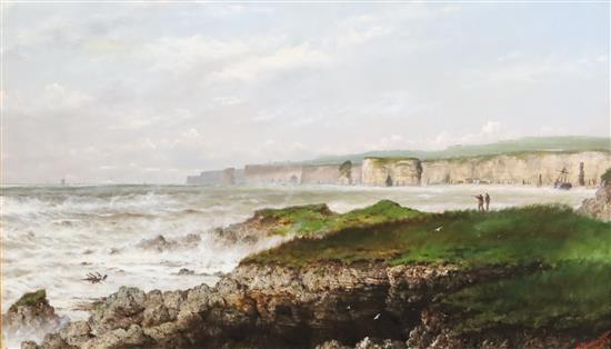 William Jenner (19th century) On the Northumbrian Coast, Flamborough Head 15.5 x 26.5in.